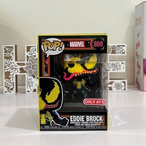 Funko Pop Marvel Black Light Eddie Brock #869 Target Exclusive brand new
